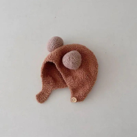 Winter Warm Baby Hat [Brown]